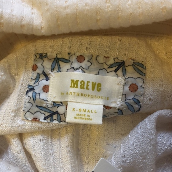 ❤️ XS ❤️ NWT Anthro Pullover Sweater Cowl Neck Ribbed Ruffled Layer​ - Picture 4 of 7